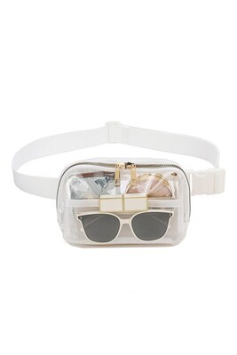 Clear Belt Bag-Wht