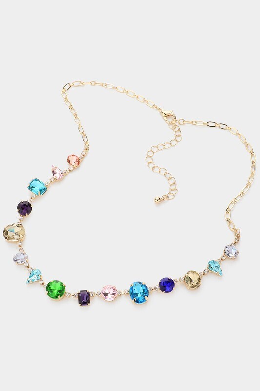 All The Gems Necklace-Multi