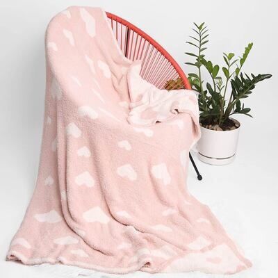 Hearts Blanket-Pink