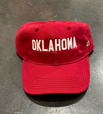 Oklahoma Dad Hat-Crimson