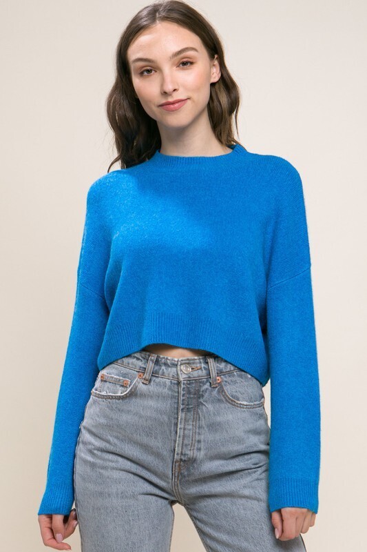 Taylor Crop SweaterBlue
