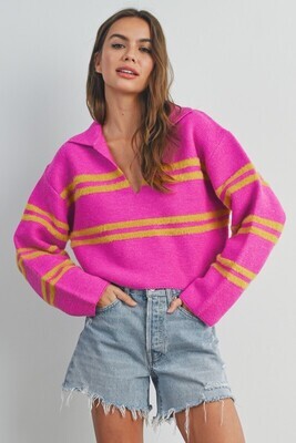 Rach Crop Stripe Sweater