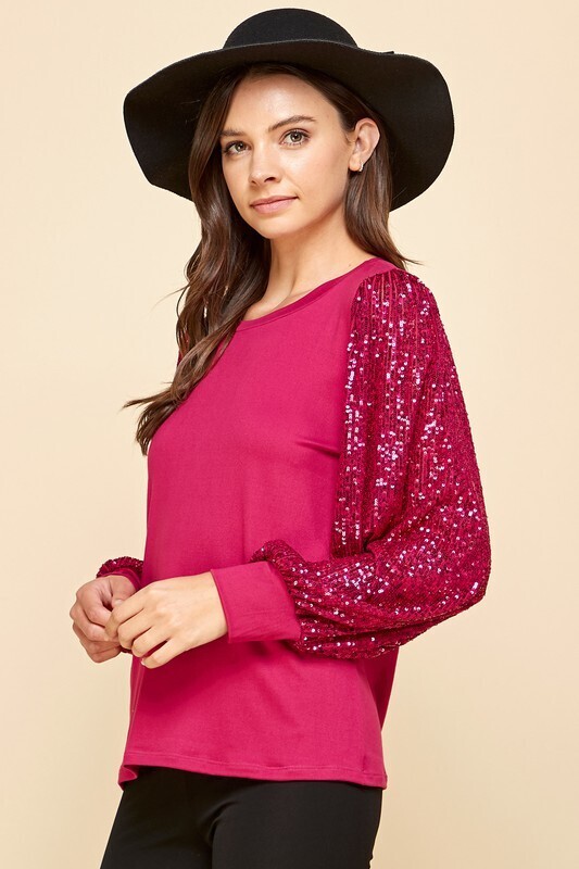 Festive Emily Top-Pink
