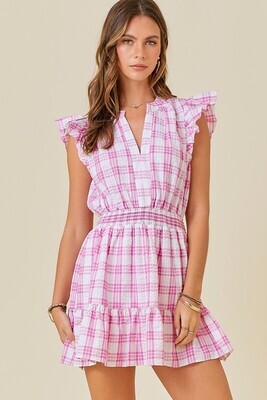 Strawberry Plaid Dress
