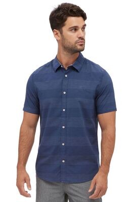 Monroe Stripe Shirt-Navy
