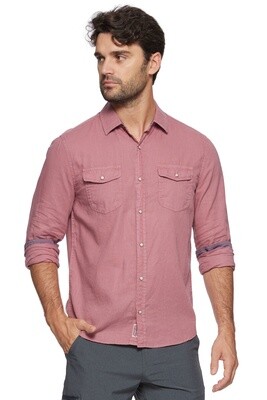 Avalon Linen Shirt-Pink