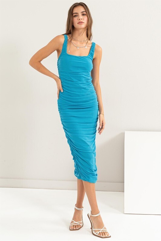 Sydney Rouched Midi-Turq