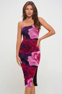 Bold Purple Rose Dress