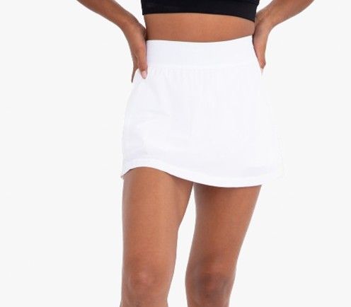 A Line Tennis Skort-Wht