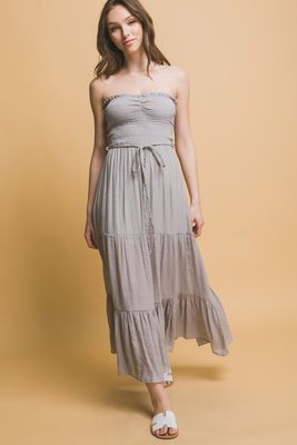 Quinn Maxi Dress-Gry