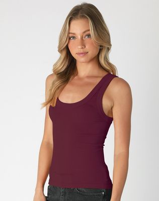 Two Way Long Tank-Maroon