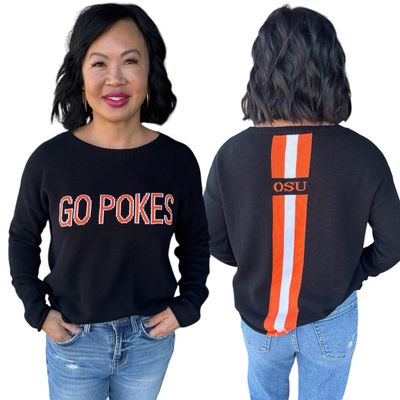 Go Pokes Stripe Back Sweater