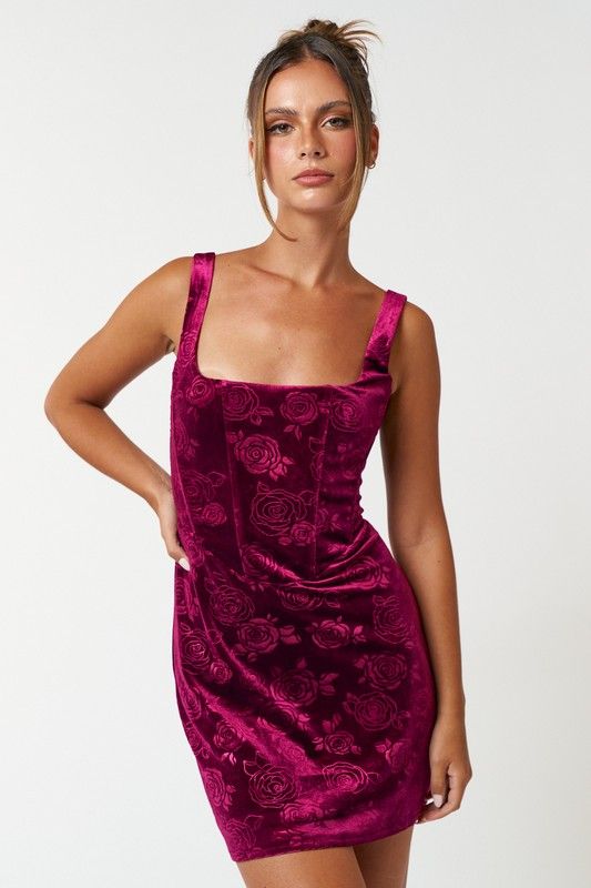 Velvet Low Back Dress