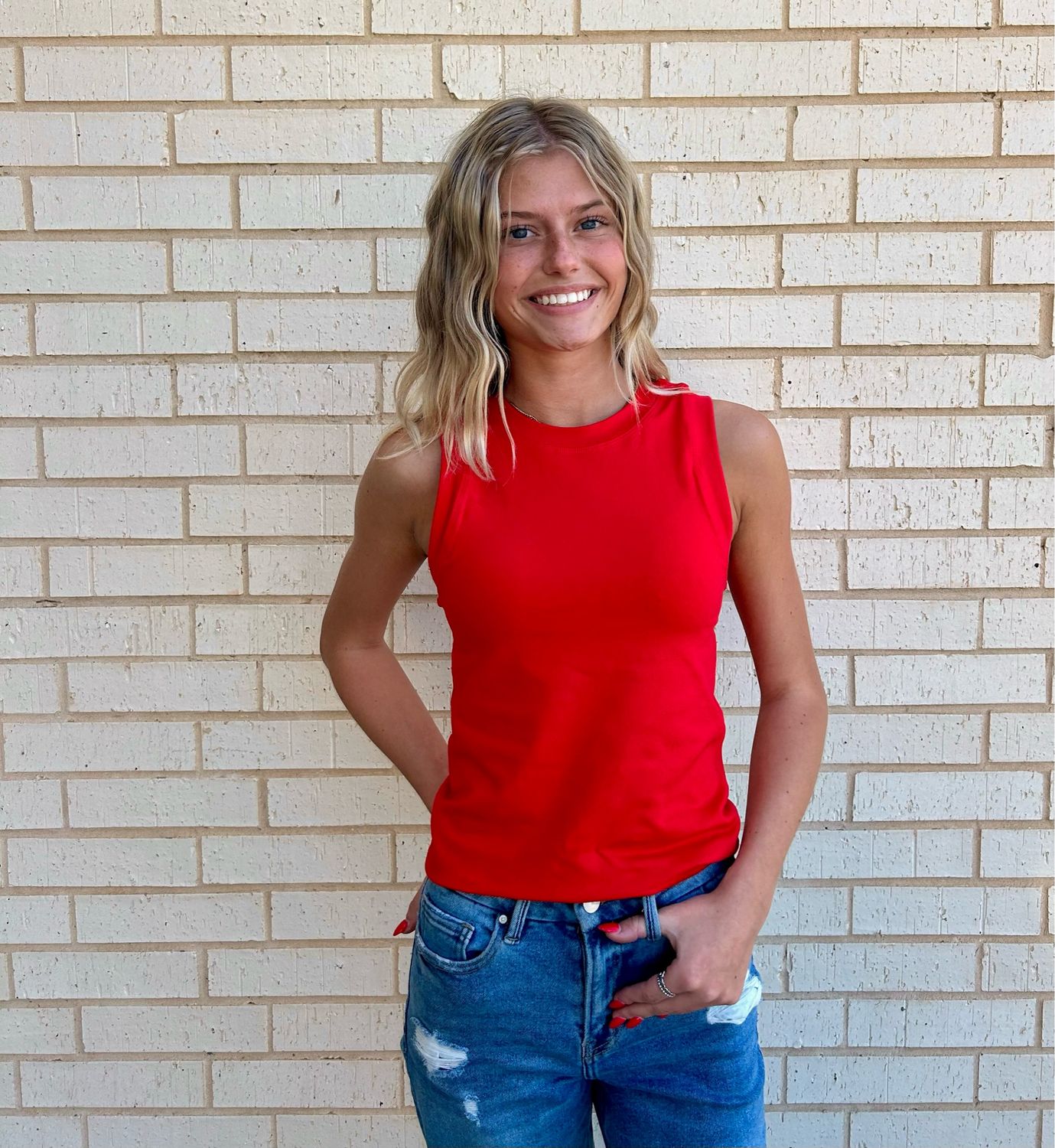 Camilla Tank-Red