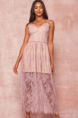 Lav Lace Maxi Dress