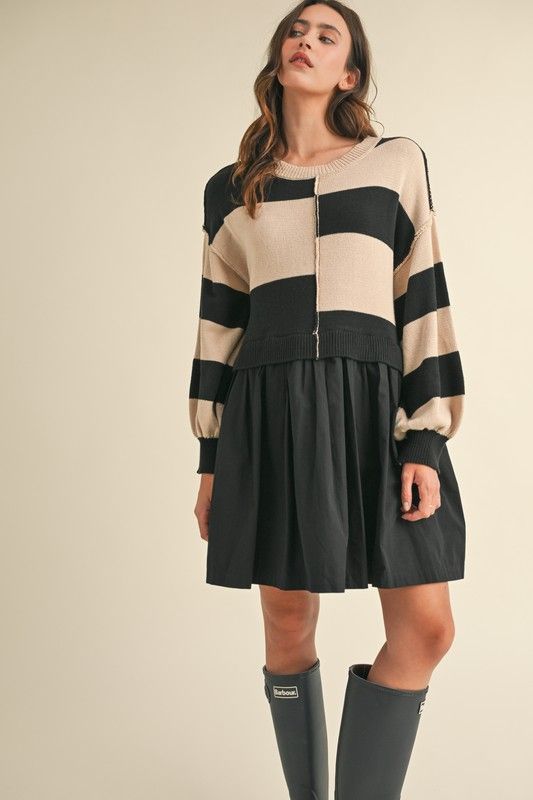Luci Stripe Sweater Dress