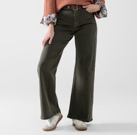Super Wide Olive Jean