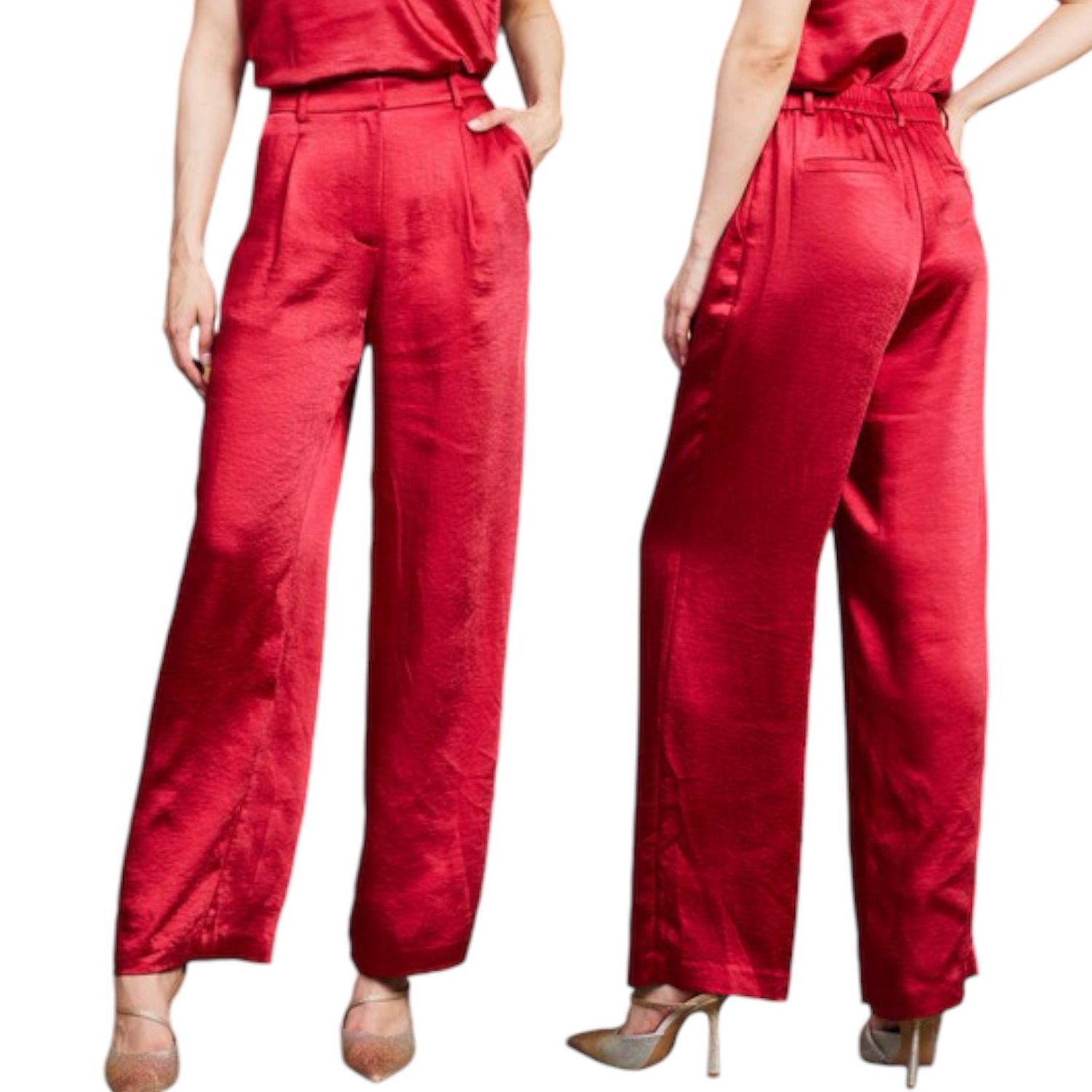 Silky Night Trouser-Red