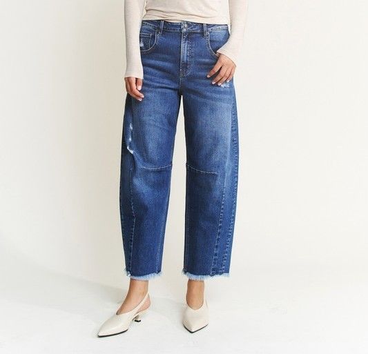 Saphire Barrel Jean