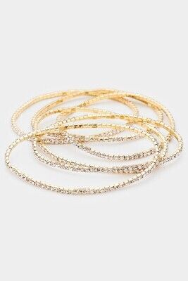 Gold Stretch Rhinestone Bracelet