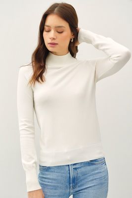 Mandi Mock Neck-Wht