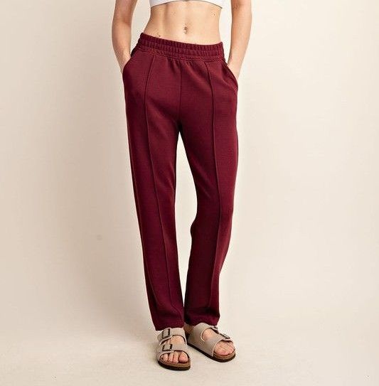 Kellee Scuba Pant-Wine