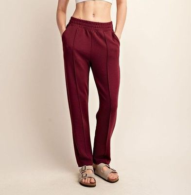 Kellee Scuba Pant-Wine