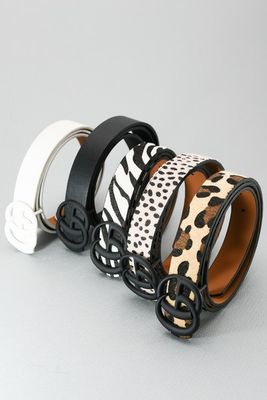 Matte GG Buckle Belt