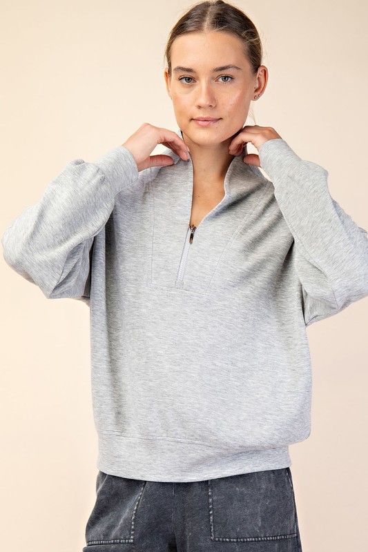 Kellee Scuba Jacket-Heather