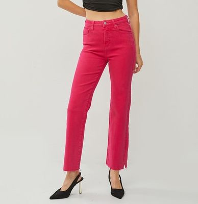 Hot Pink Tummy Control Straight
