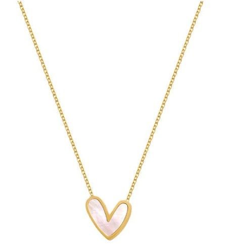 Mother Of Pearl Heart Necklace