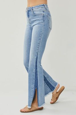 Med Wash Hi Rise Slit Flare