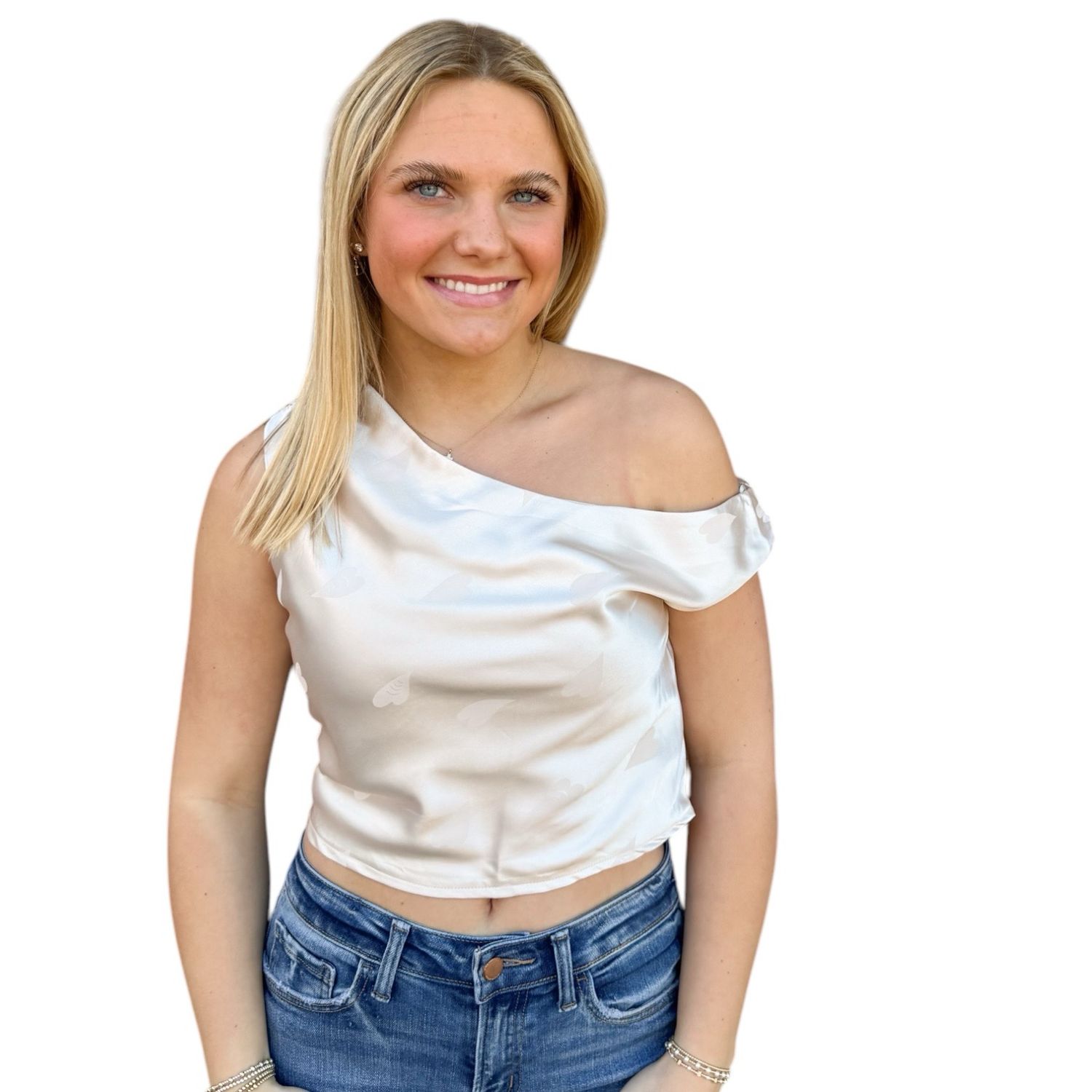 Silky Off Shoulder-Ivory