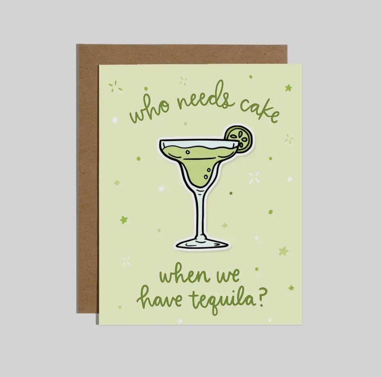 Cake Tequila Sticker Card