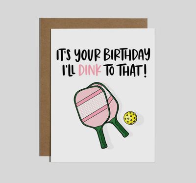Pickleball B Day Card