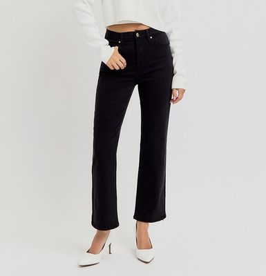 Black Tummy Control Straight Leg