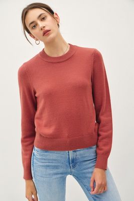 Boxy Basic Sweater-Rust