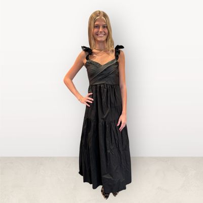 Leather Top Maxi Dress