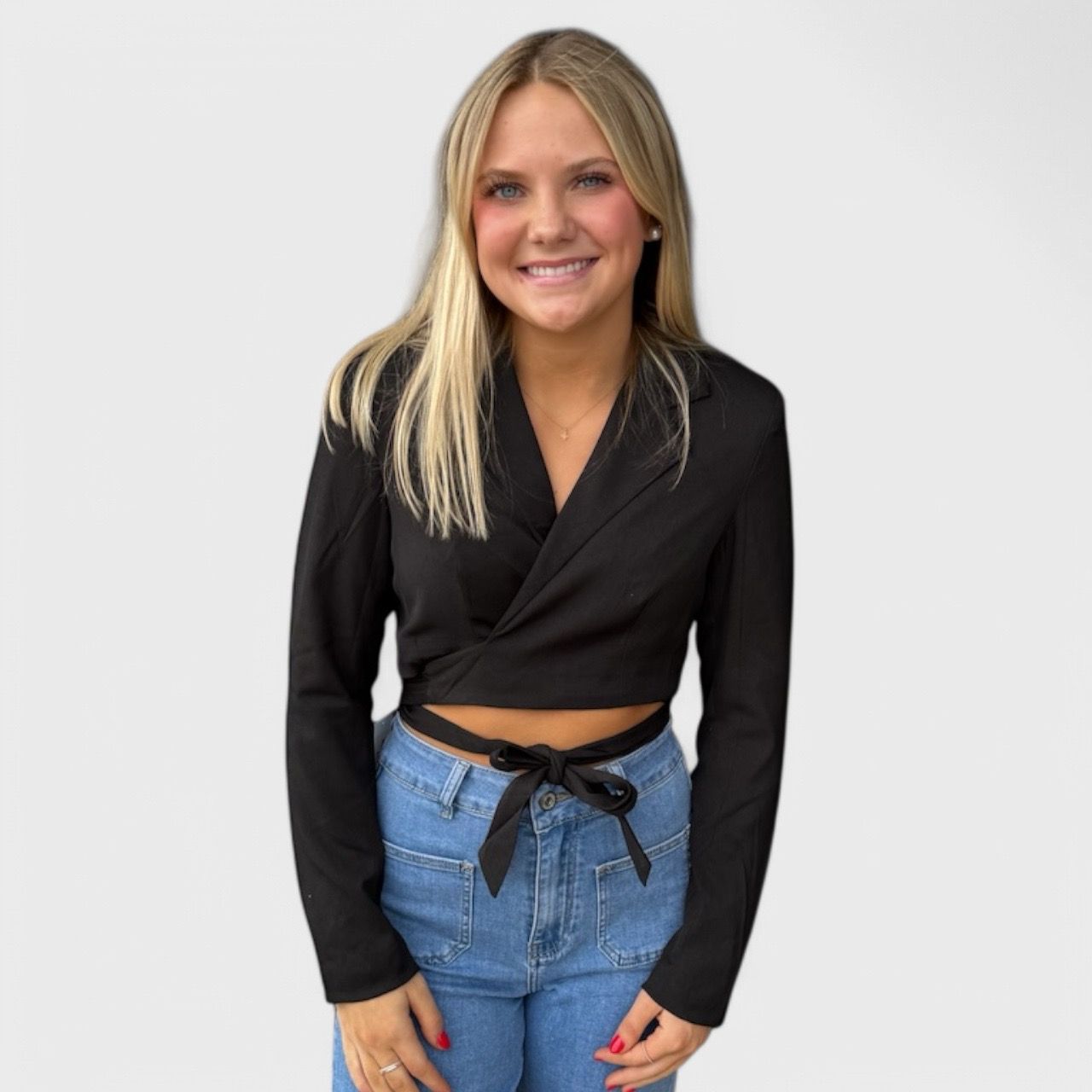 Crop Wrap Blazer