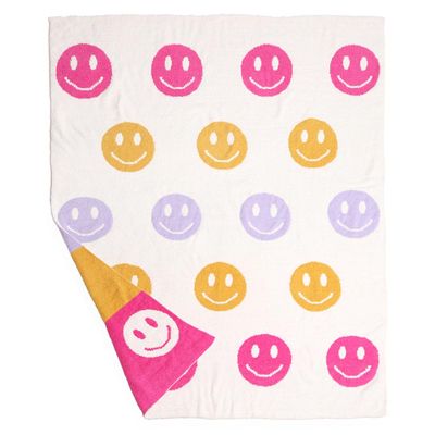 All Over Smiles Blanket-Multi