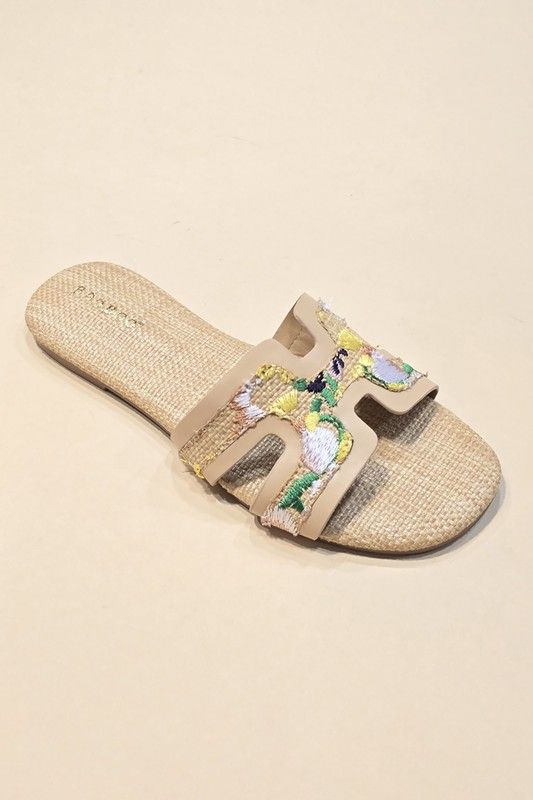 Jane Raffia Sandal