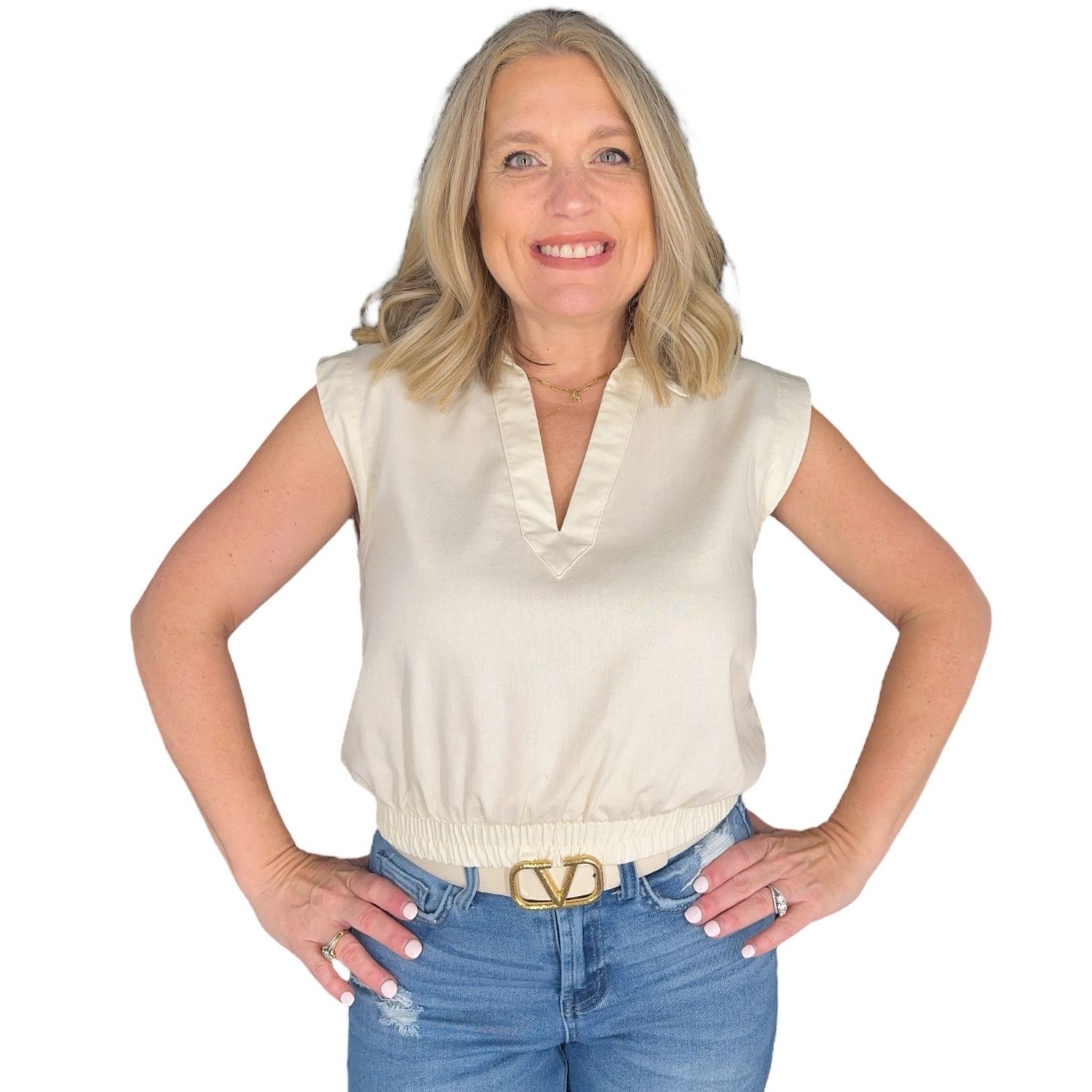 Sea Breeze Blouse-Wht