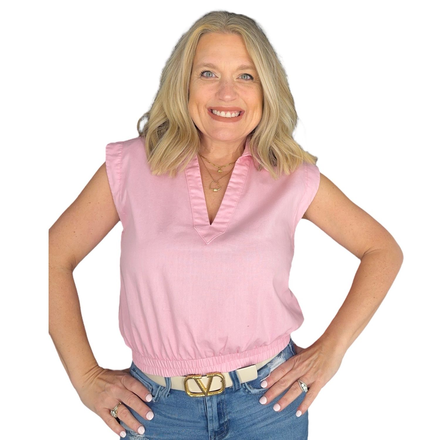 Sea Breeze Blouse-Pink
