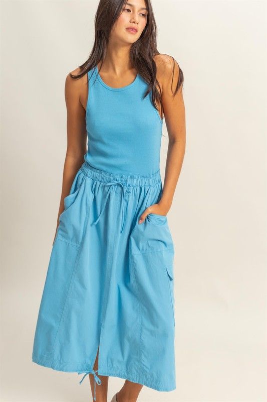 Kelsey Midi Dress-Blue