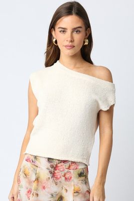 Lucy Sleeveless Sweater-Tan