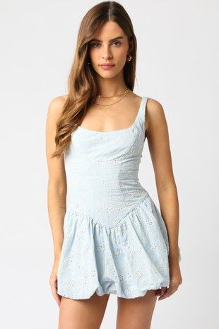 Eyelet Bubble Hem Dress