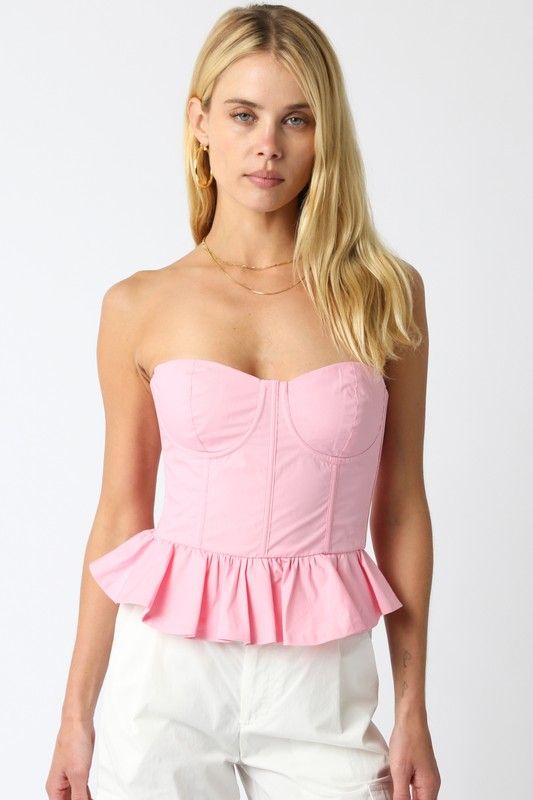 Haddie Corset Top-Pink
