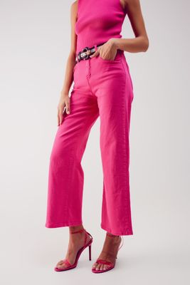Hott Pink Wide Leg Jean