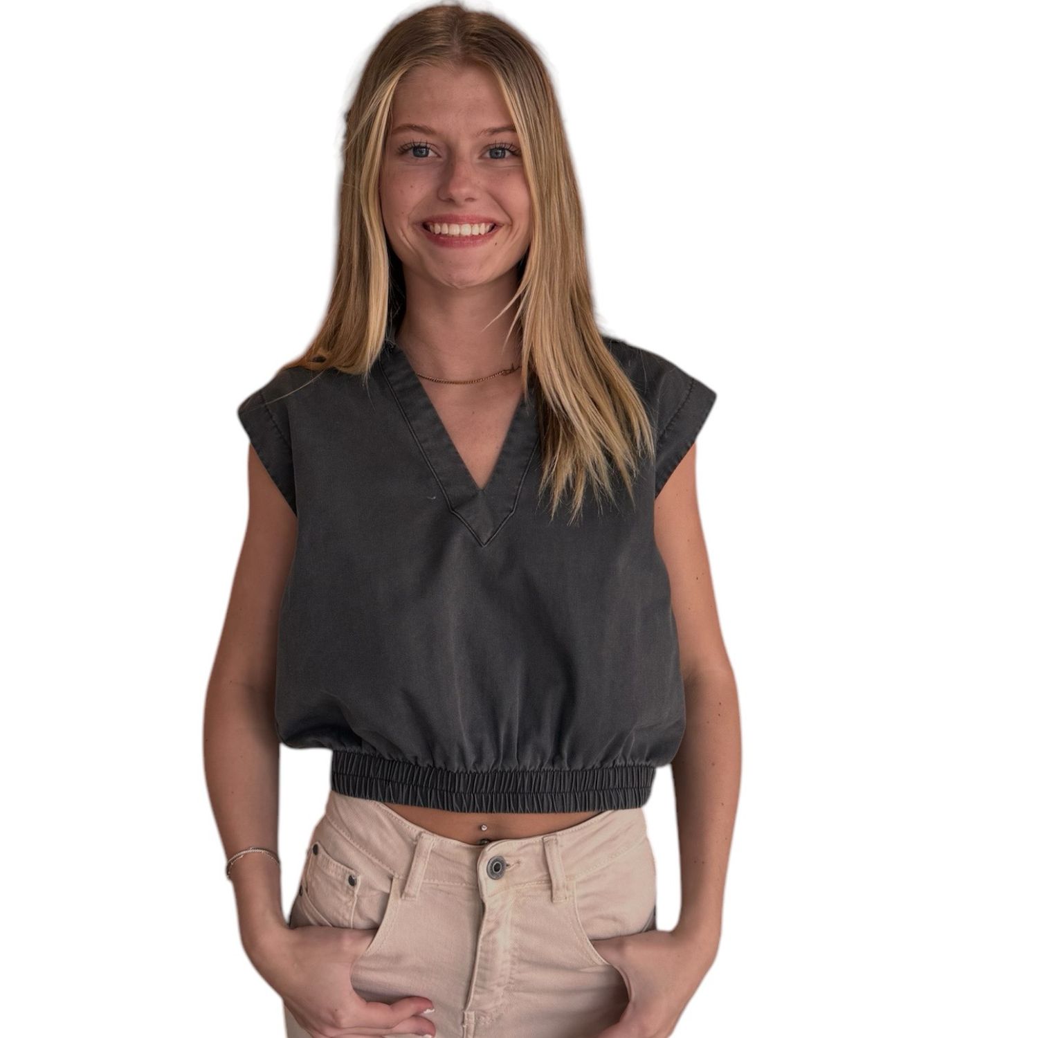Sea Breeze Blouse-Blk