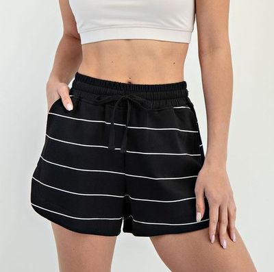 Stripe Kellee Short-Blk